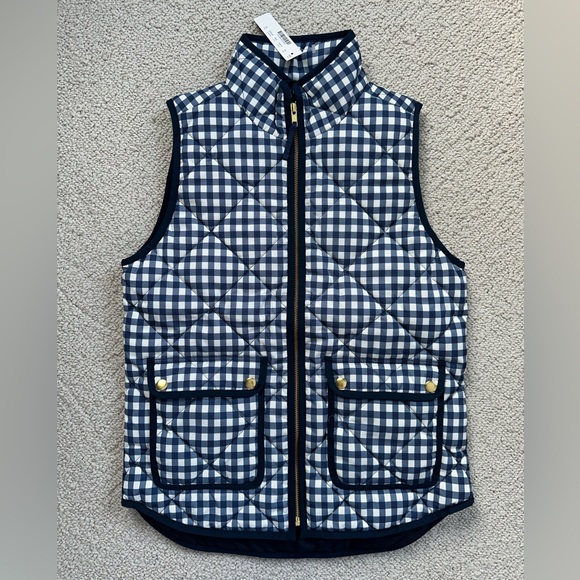 J. Crew quilted check vest - Picture 1 of 4